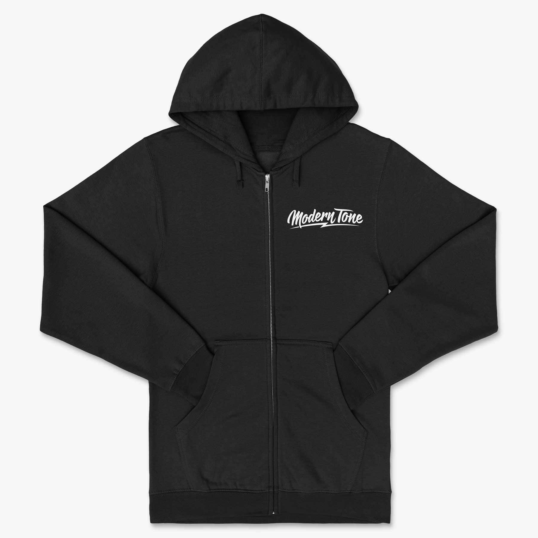 ModernTone Studios Zip Up Hoodie in Black